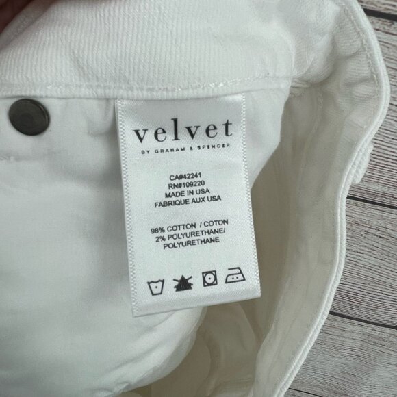 Velvet by Graham & Spencer Cut Off Denim Shorts Women's 31 White Anthropologie - Picture 4 of 8